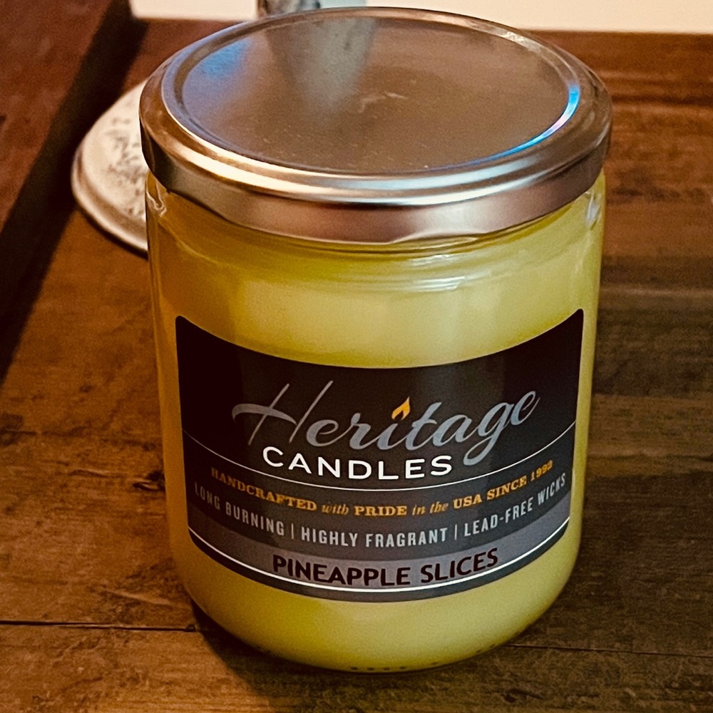 🟠NEW HERITAGE 16oz Jar Candle in Pineapple Slices Scent